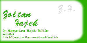 zoltan hajek business card